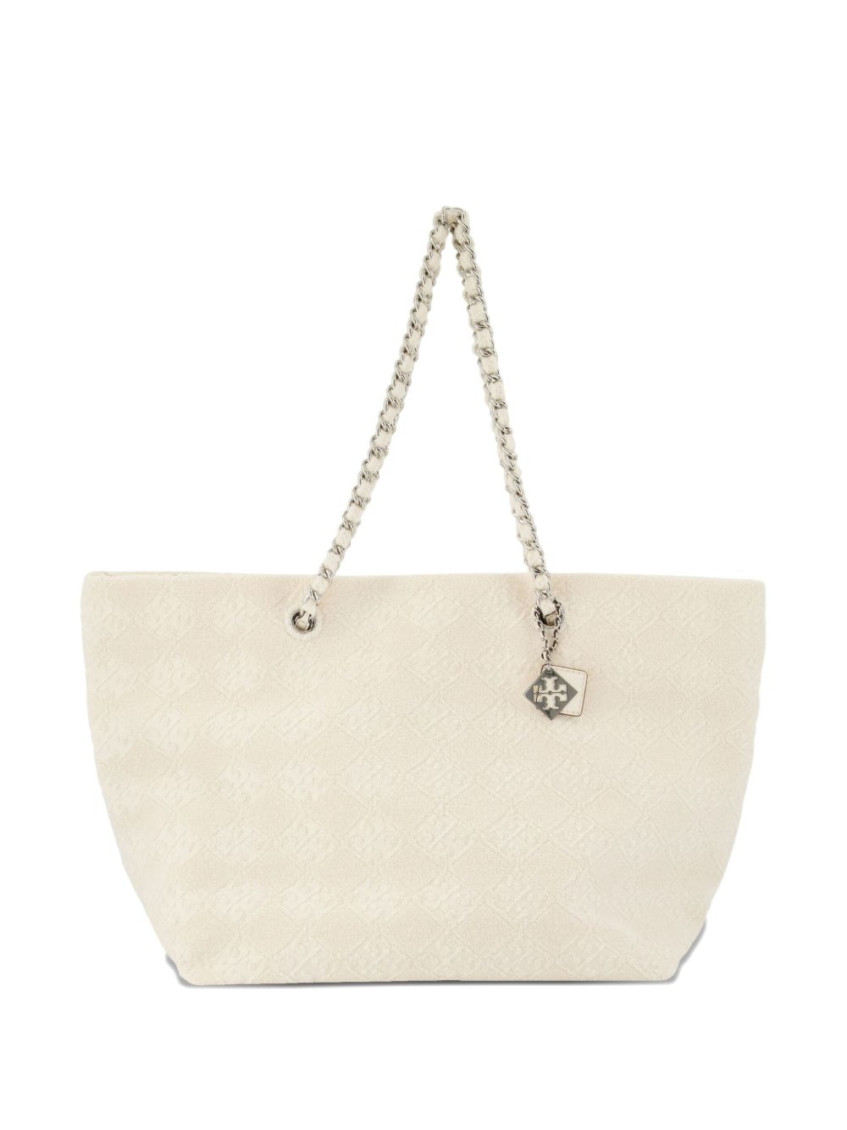 Tory Burch Ella Terry Cotton Tote Bag In Neutral