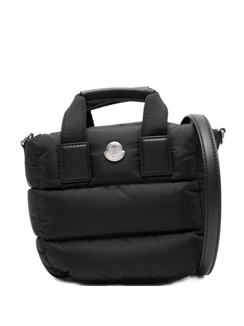 Moncler Micro Shoulder Bag With Quilted Design And Removable Strap In Black