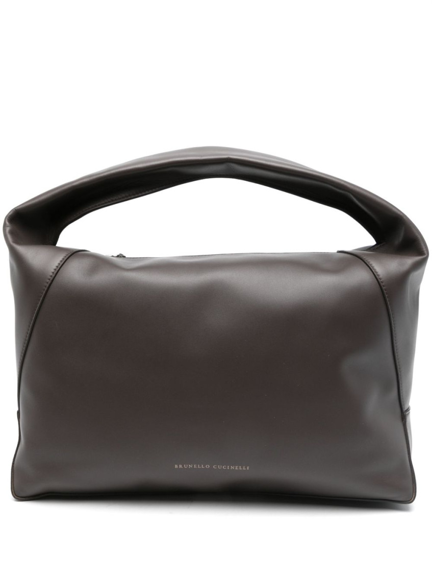 Brunello Cucinelli Hobo Dc Duo Shoulder Bag In Brown
