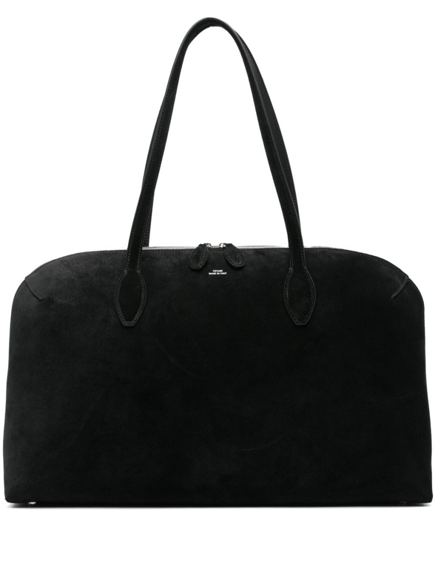 Totême Day Suede Tote Bag In Black