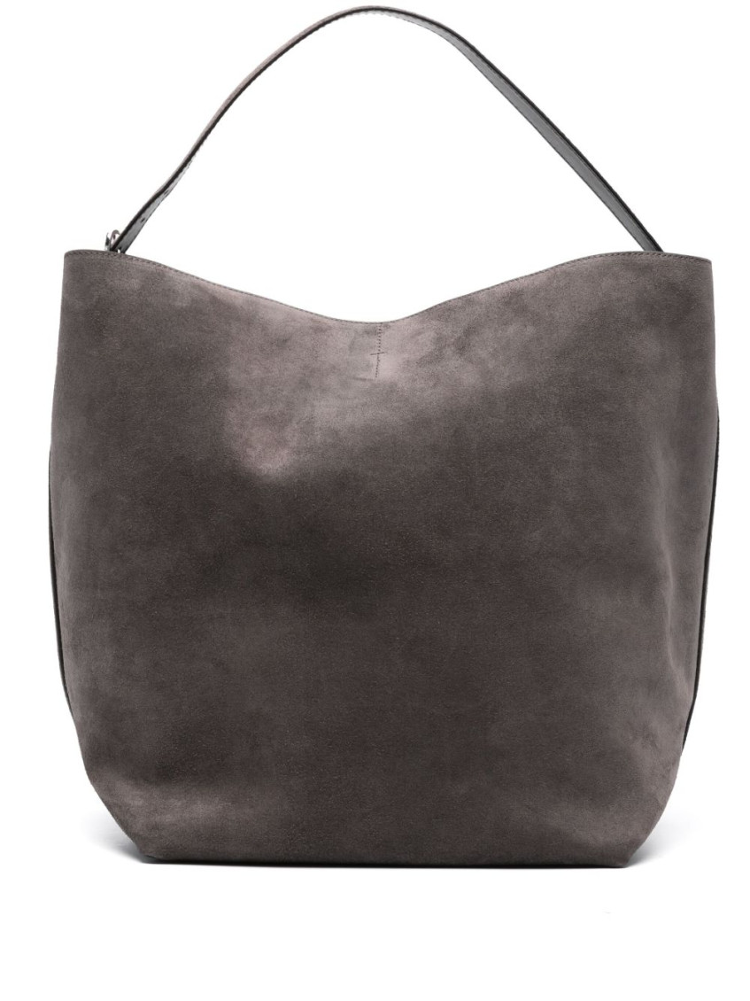 Totême Toteme Women Leather Belted Tote In Gray