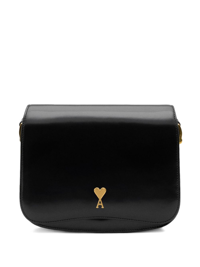 Ami Alexandre Mattiussi Ami Paris Women Leather Crossbody Bag In Black