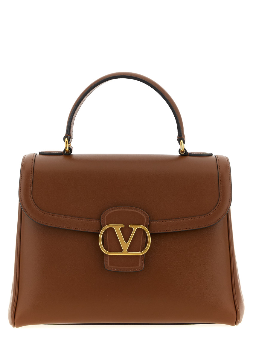 Valentino Garavani 9to5 Leather Handbag In Brown