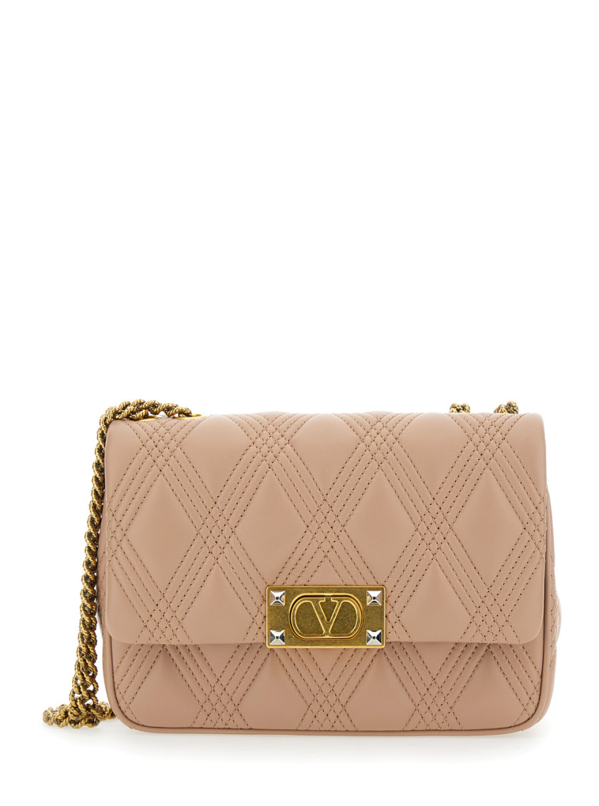 Valentino Pink Quilted 67 Shoulder Bag In Pink