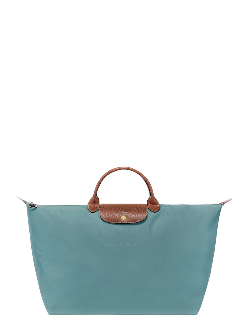 Longchamp Green Le Pilage Original Tote In Blue