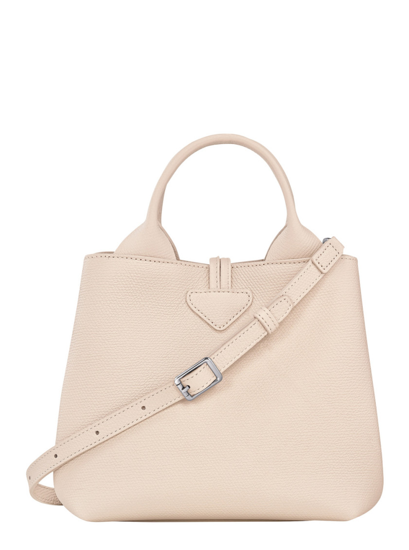 Longchamp Le Roseau Pink Small Handbag With Adjustable And Removable Shoulder Strap In Leather Woman In Pink