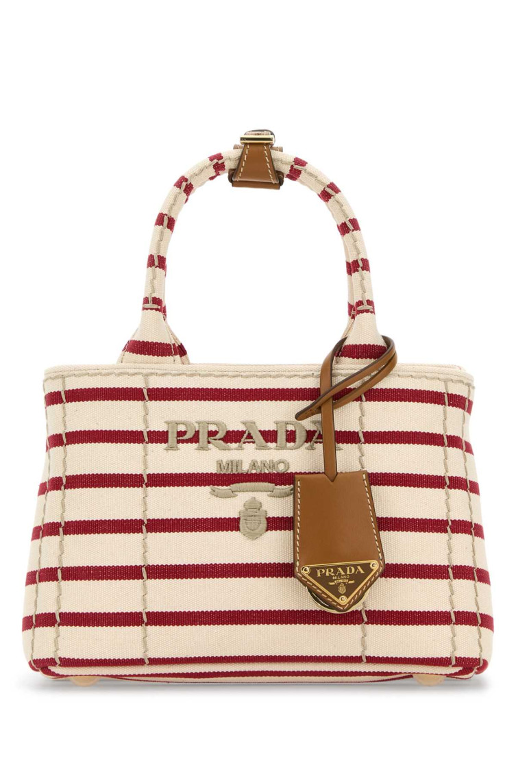 Prada Off White Jardiniere Tote In White