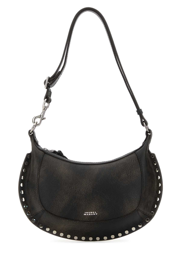 Isabel Marant Dark Brown Oskan Moon Shoulder Bag