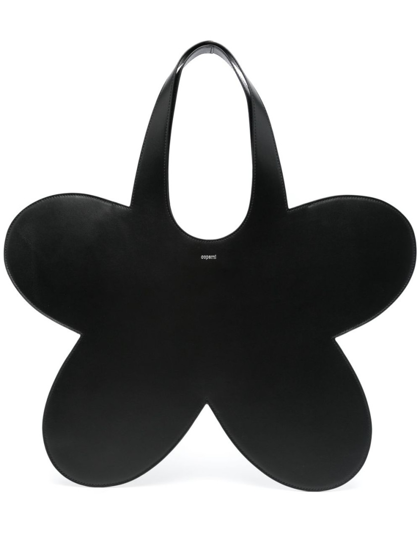 Shop Coperni Black Flower Tote Bag