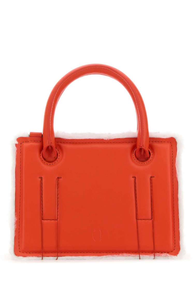 Dentro Mini Leather Handbag In Red