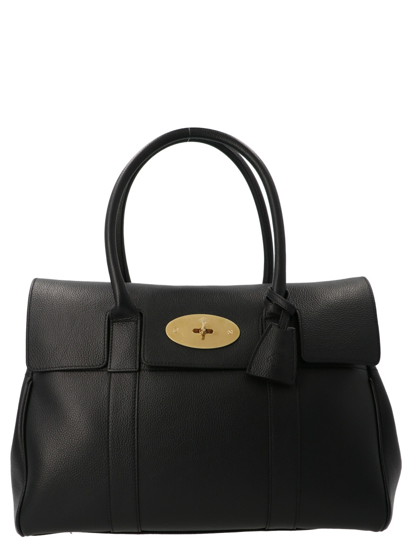 Mulberry 'bayswater' Black Handbag With Twist-lock Fastening In Black