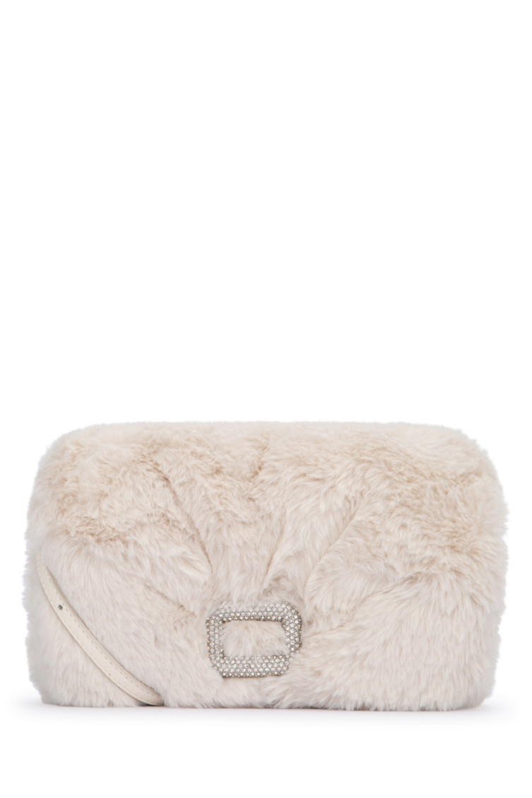 Roger Vivier White Viv Choc Crossbody Bag