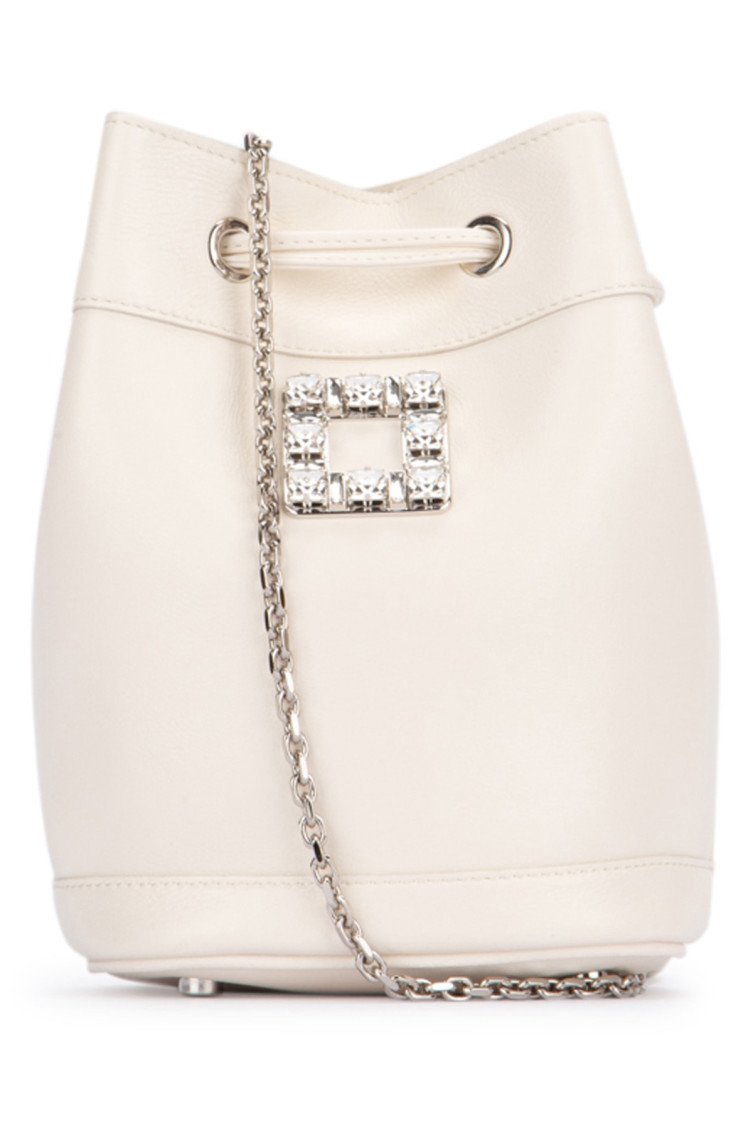 Roger Vivier Vivier Bucket Chain Embellished Shoulder Bag