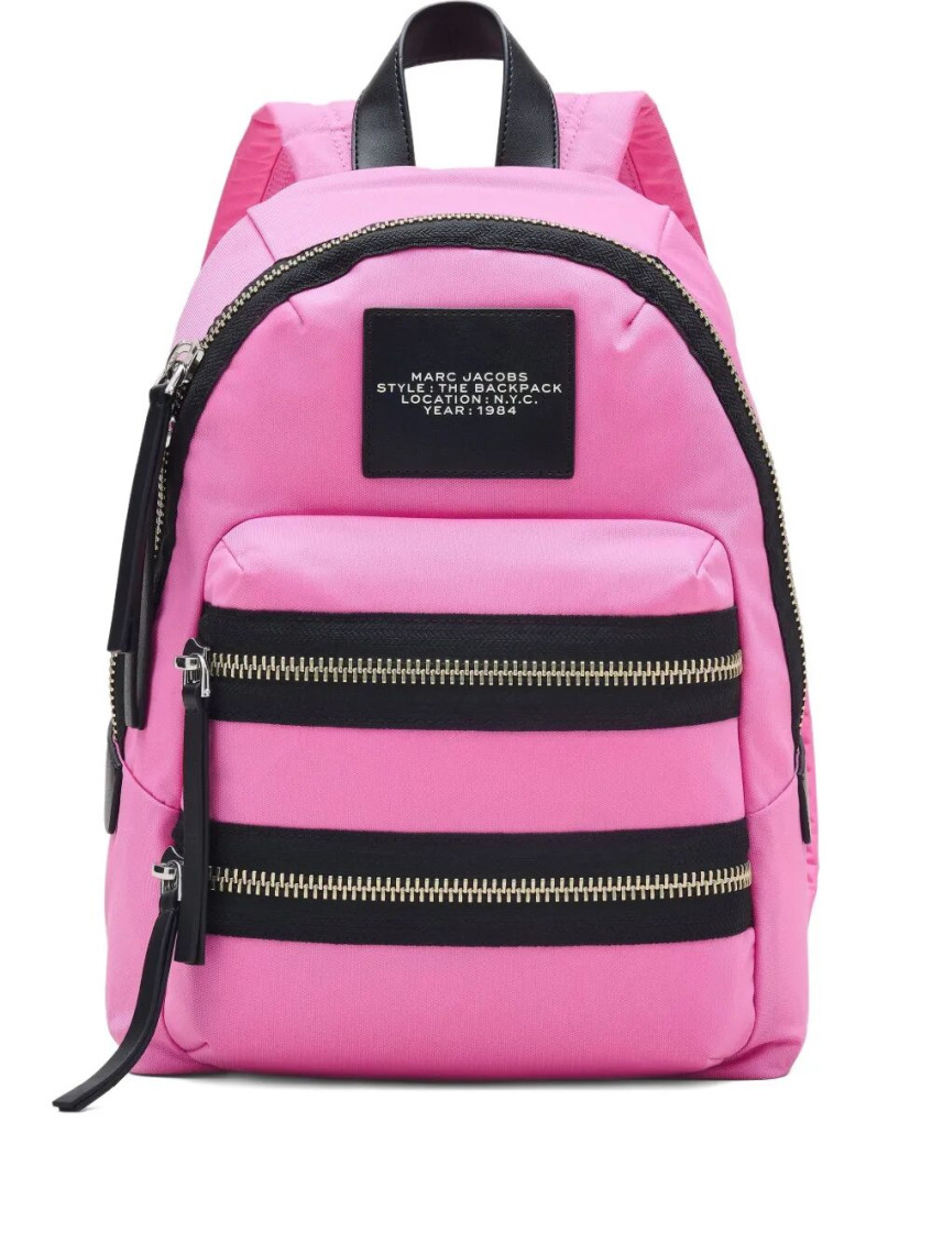 Marc Jacobs The Biker Nylon Medium Backpack Bags In Pink