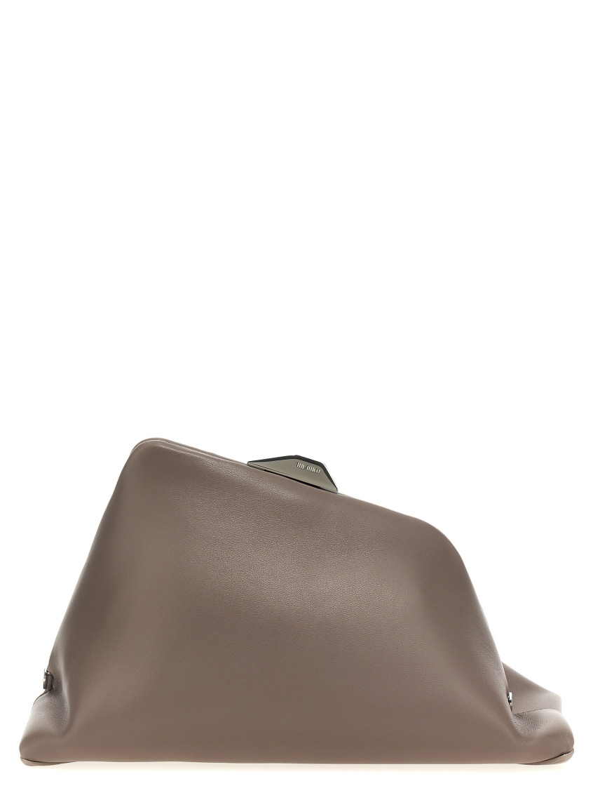Shop Attico Grey Day Off Clutch