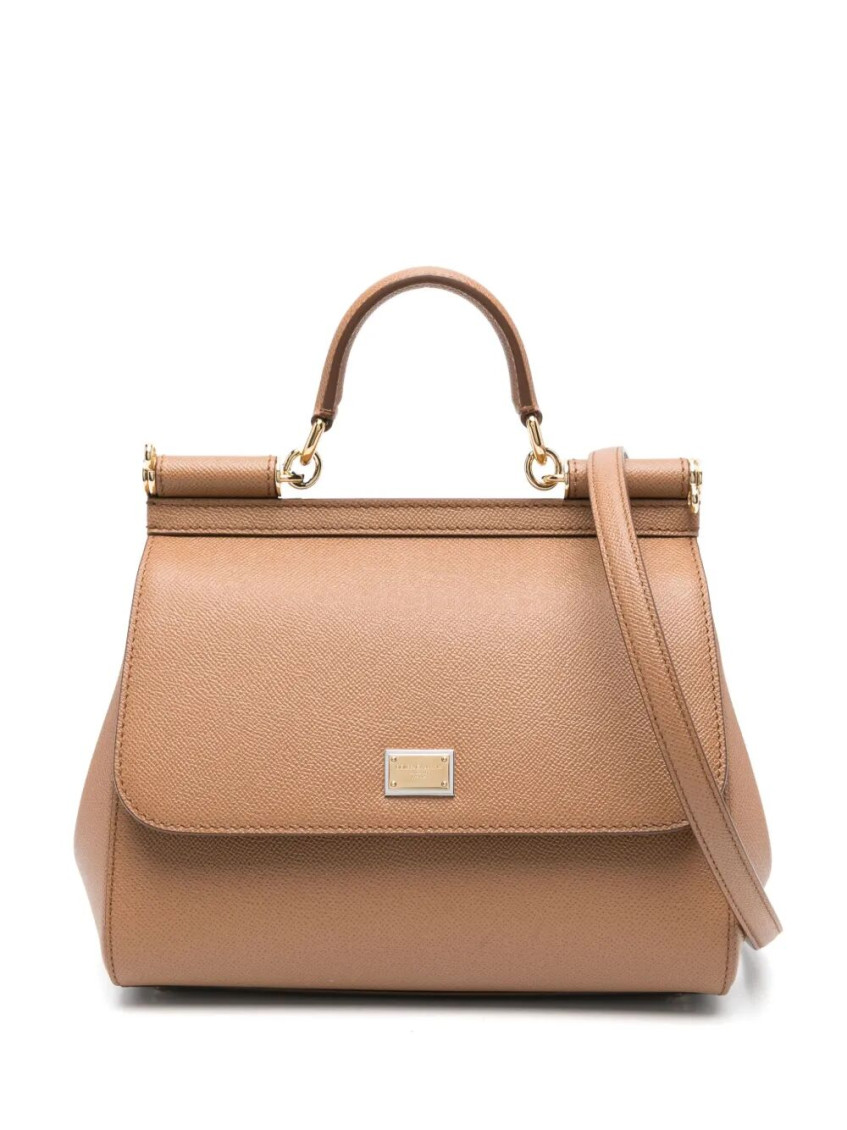 Dolce & Gabbana Brown Sicily Large Satchel In Brown