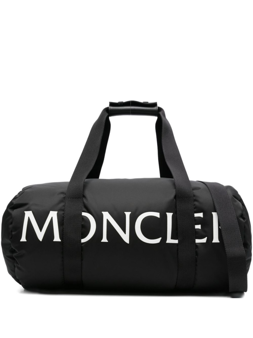 Moncler Duddle Gym Weekeng Black Polyamide Tote Bag In Black