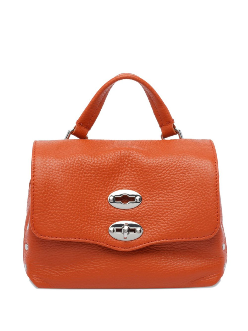 Zanellato Postina Baby Turn-lock Leather Handbag In Orange