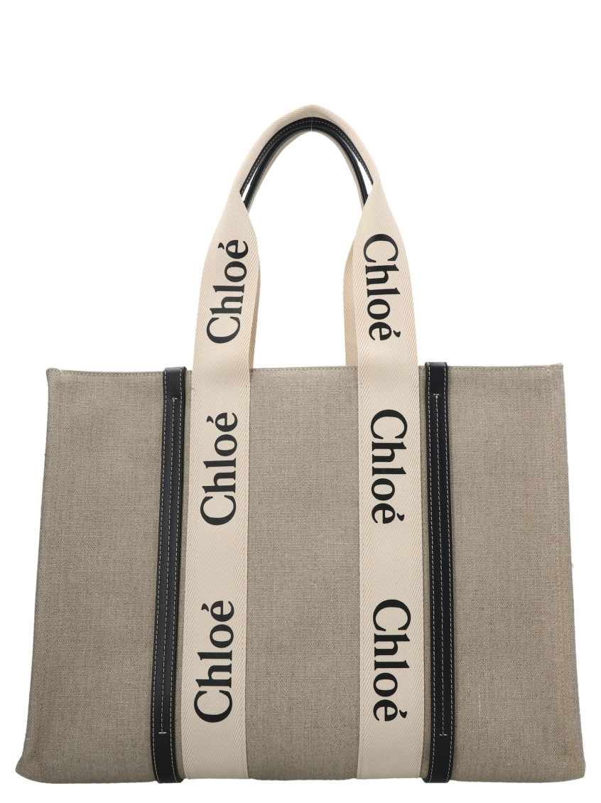 CHLOÉ MULTICOLOR WOODY LARGE SHOPPING BAG 