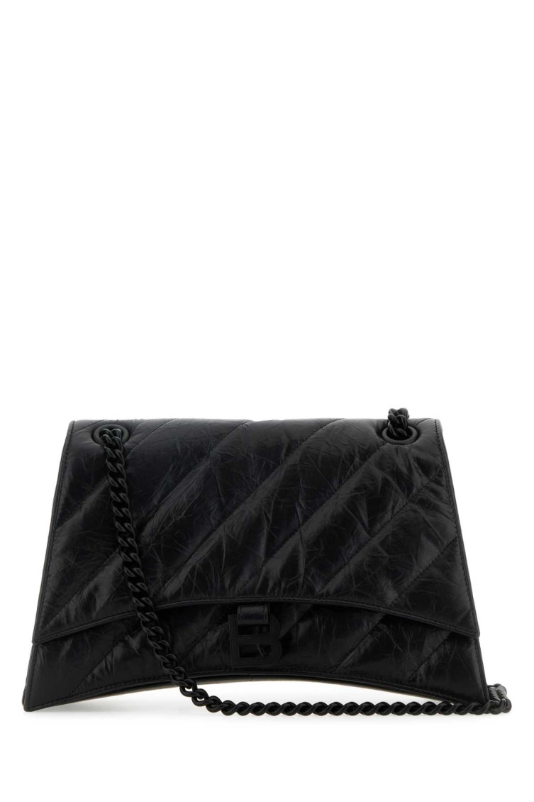 ショルダーバッグ・ポシェット BALENCIAGA Black leather medium Crush shoulder bag Balenciaga Black leather medium Crush shoulder bag for Women
