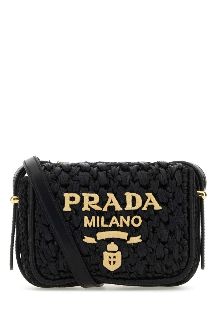 【Prada】 Black Raffia Crossbody Bag PRADA Black Re-Edition 2005 Raffia Crossbody Bag – Luxury Labels