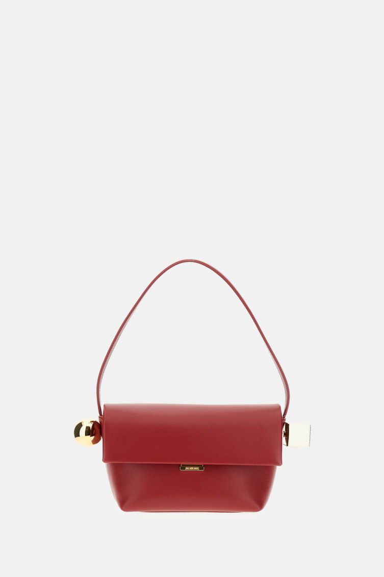 Jacquemus Red Rond Carre Shoulde Bag In Red