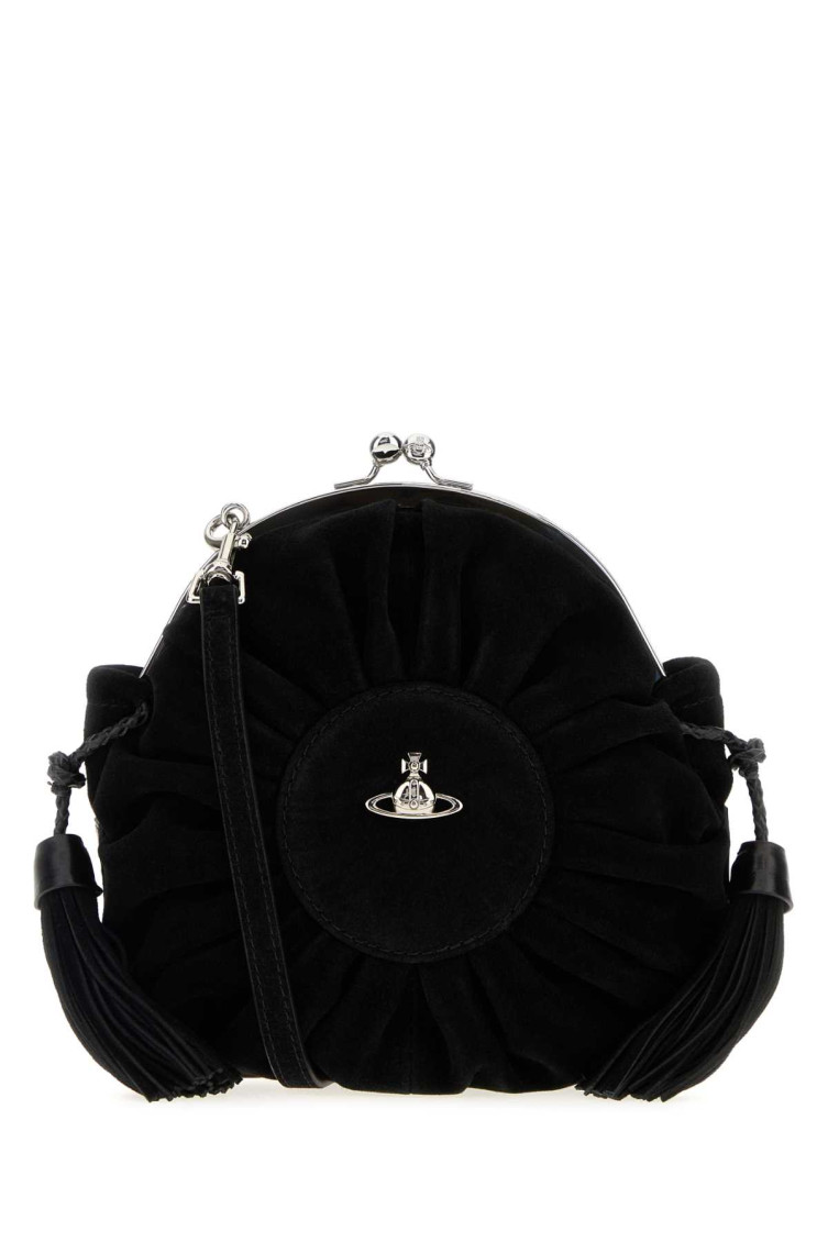 Vivienne Westwood Rosie Shoulder Bag With Tassel And Handle In Black