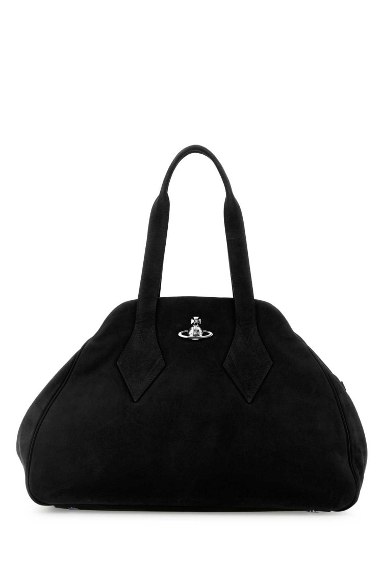 Vivienne Westwood Large Yasmine Shoulder Bag With Top Handles In Black