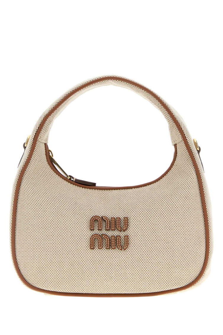 Miu Miu Natural Wander Shoulder Bag In Neutral