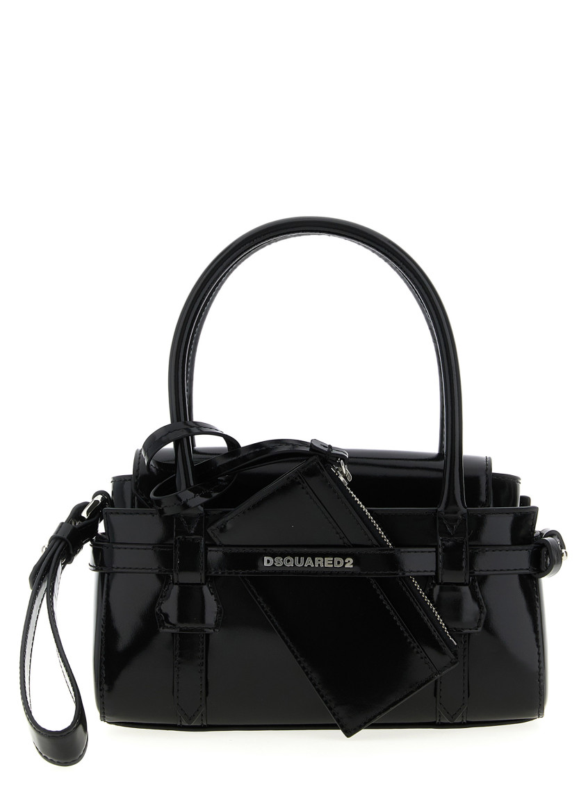 Dsquared2 Mini Handbag Featuring Detachable Strap In Black