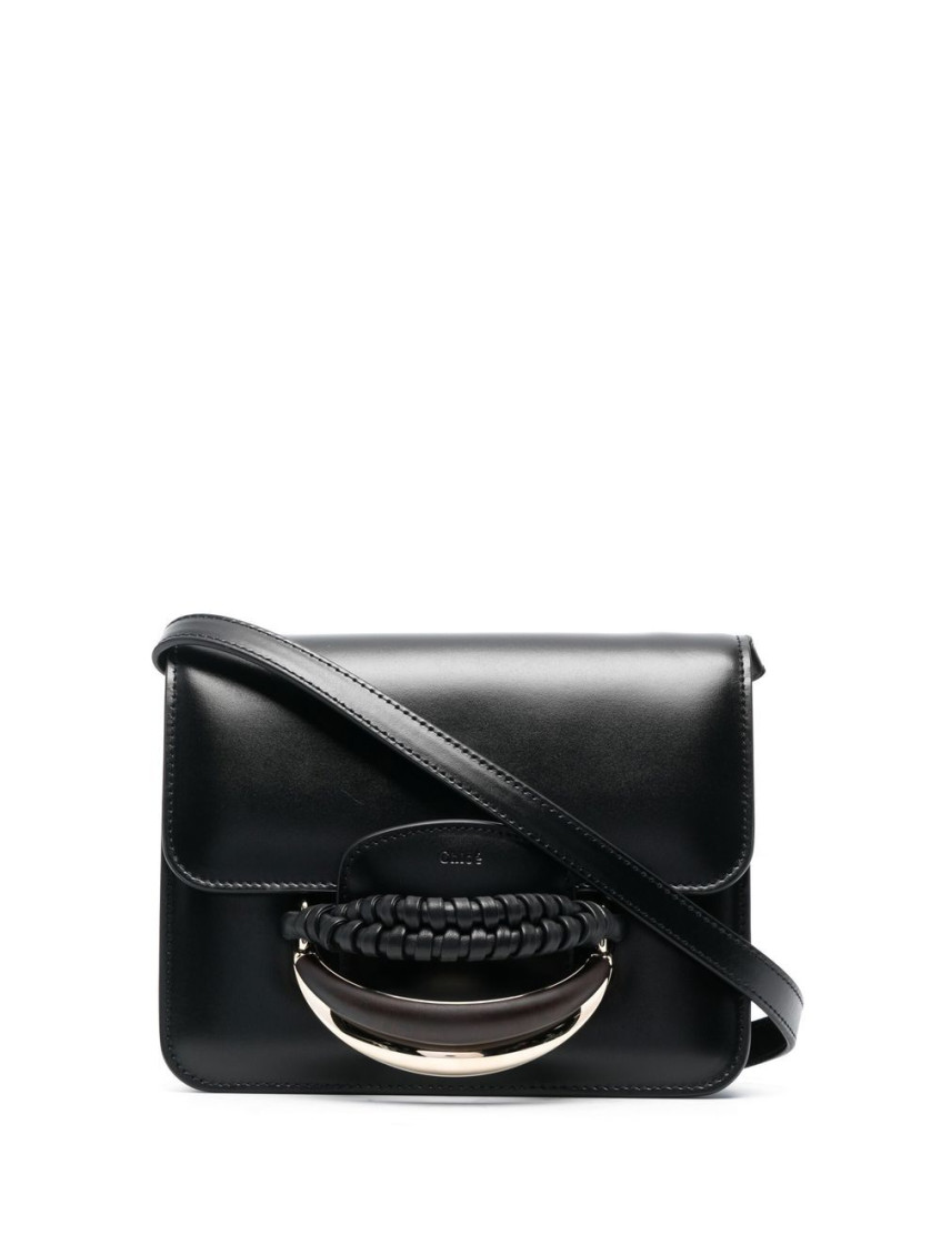 Chloe Black Leather Elsie Shoulder Bag