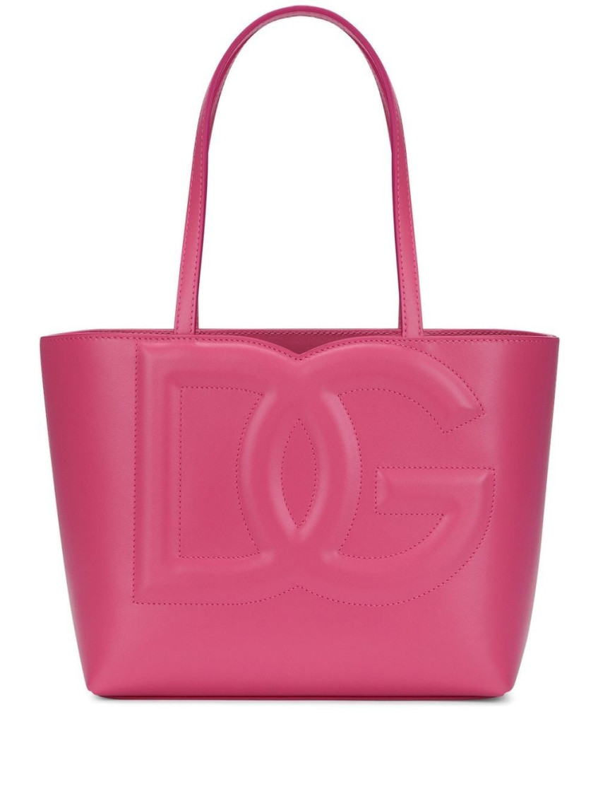 Dolce & Gabbana Small Logo Shopping Bag Tote Bag Fuchsia In Pink