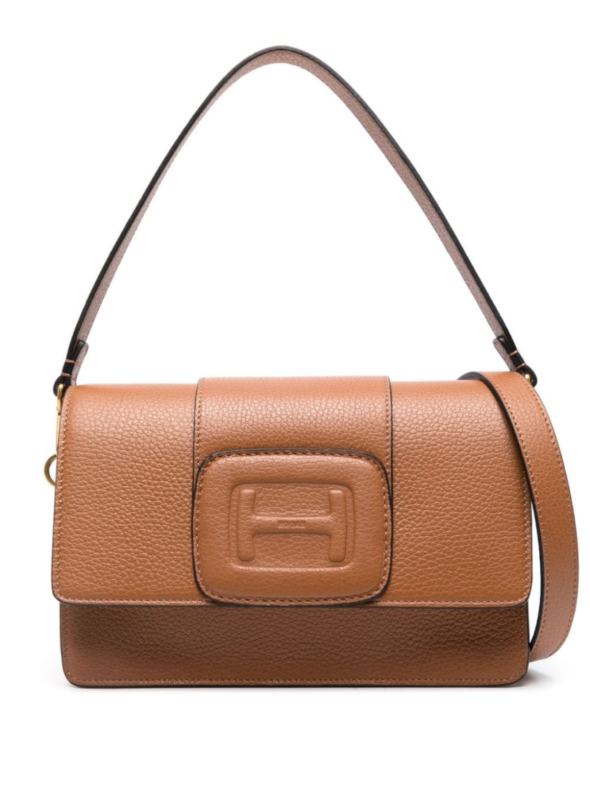 Shop Hogan Brown H-bag Shoulder Bag