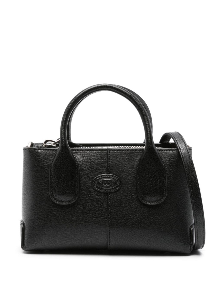 Shop Tod's Black Di Leather Mini Satchel Bag