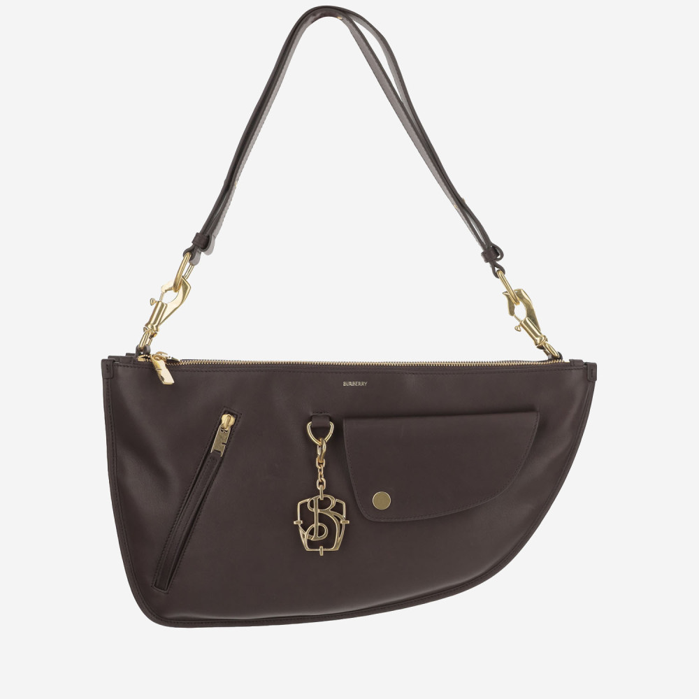 Shop Burberry Brown Shield Twin Shoulder Bag