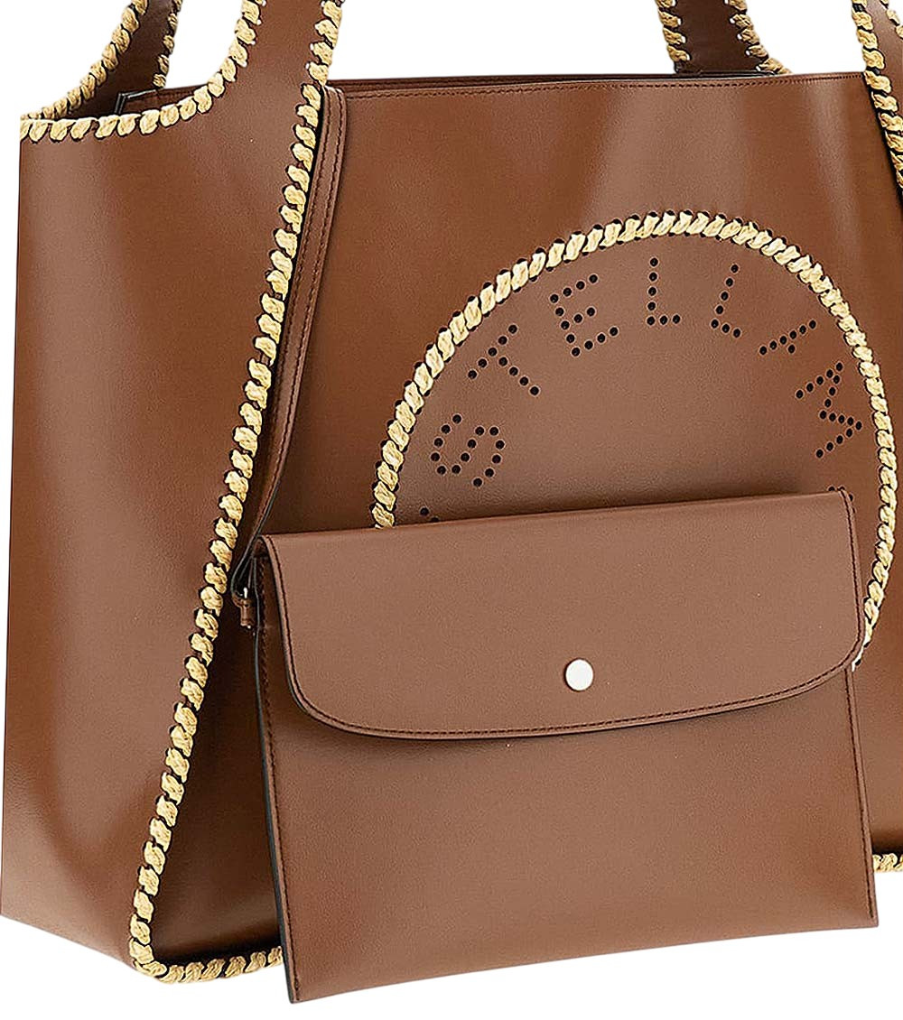 Stella McCartney Brown Logo Large Tote for Women Online USA at