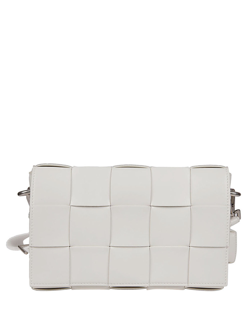 Bottega Veneta White Cassette Crossbody Bag