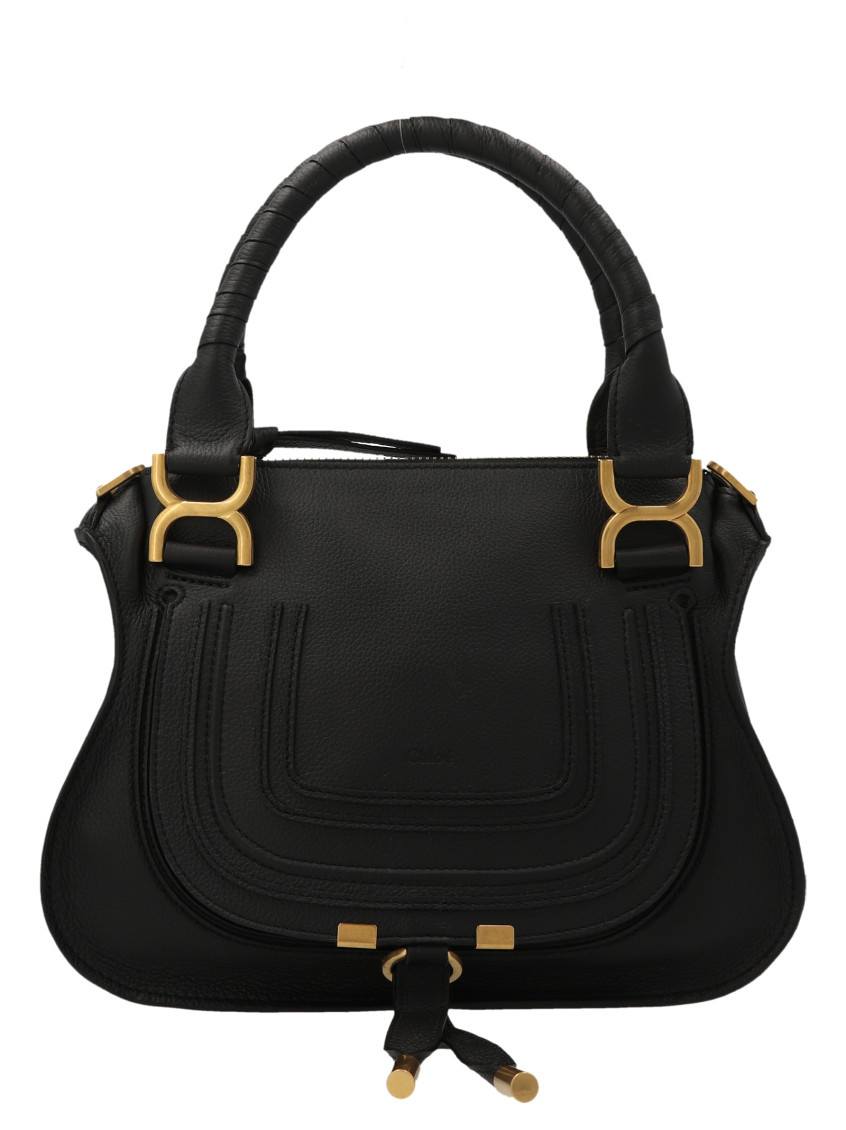 Shop Chloé Black Marcie Satchel Bag