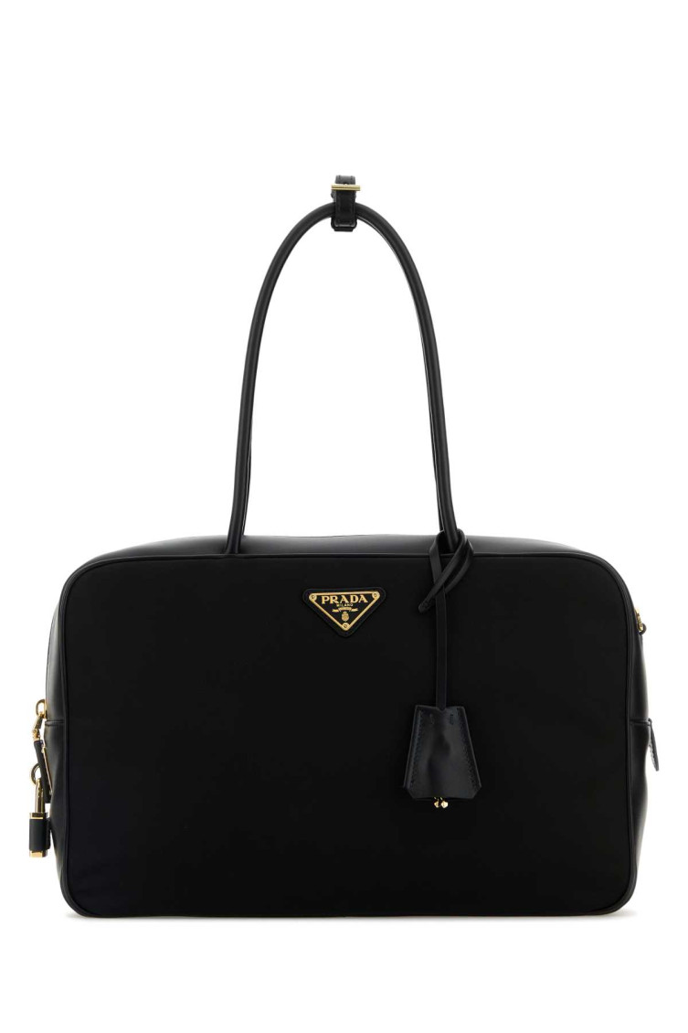 Prada Medium Top-handle Re-nylon And In Black