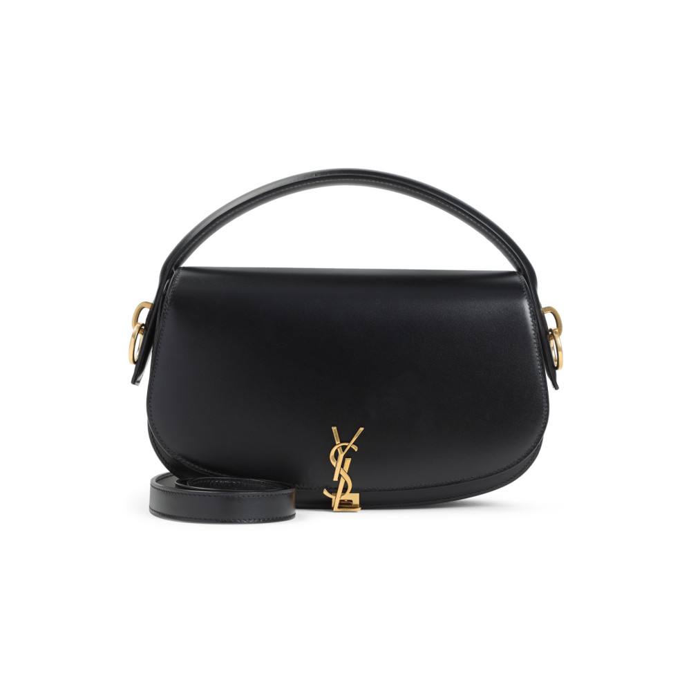 Saint Laurent Voltaire Bag In Box Leather In Black