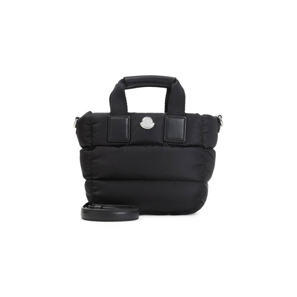 Moncler Micro Shoulder Bag With Quilted Design And Removable Strap In Black