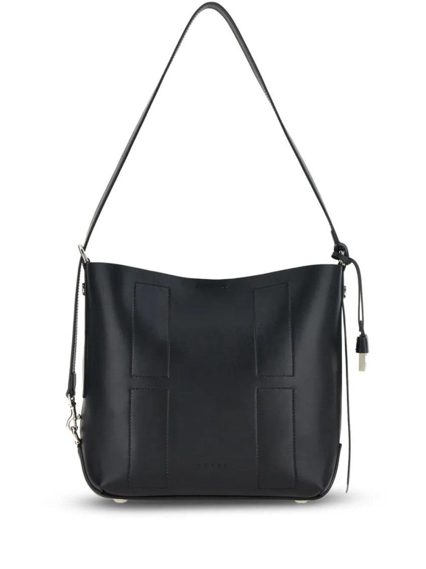 Hogan Small Leather Cross-body Bag In Black