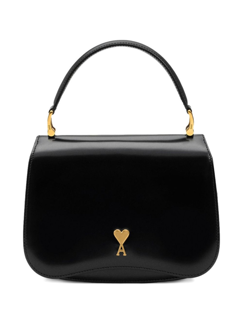 Ami Alexandre Mattiussi Black Glazed Satchel