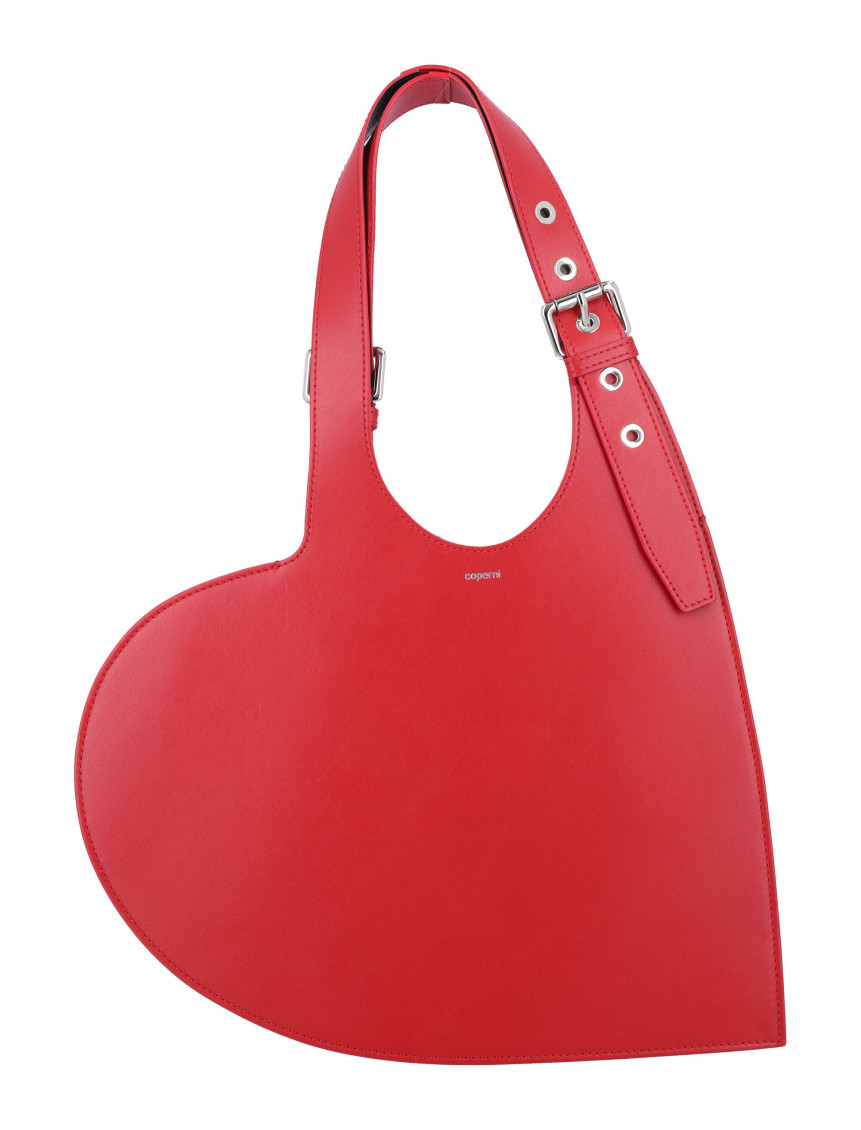 Coperni Red Belt Heart Tote In Red