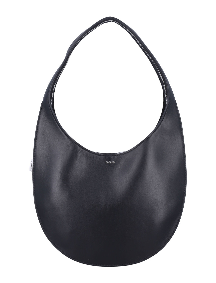 Coperni Women Medium Soft Swipe Leather Shoulder Bag In Black