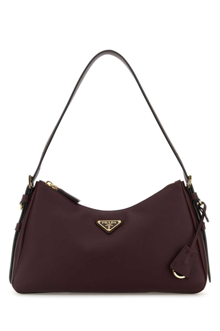 Prada Bordeaux Aimee Medium Shoulder Bag In Burgundy