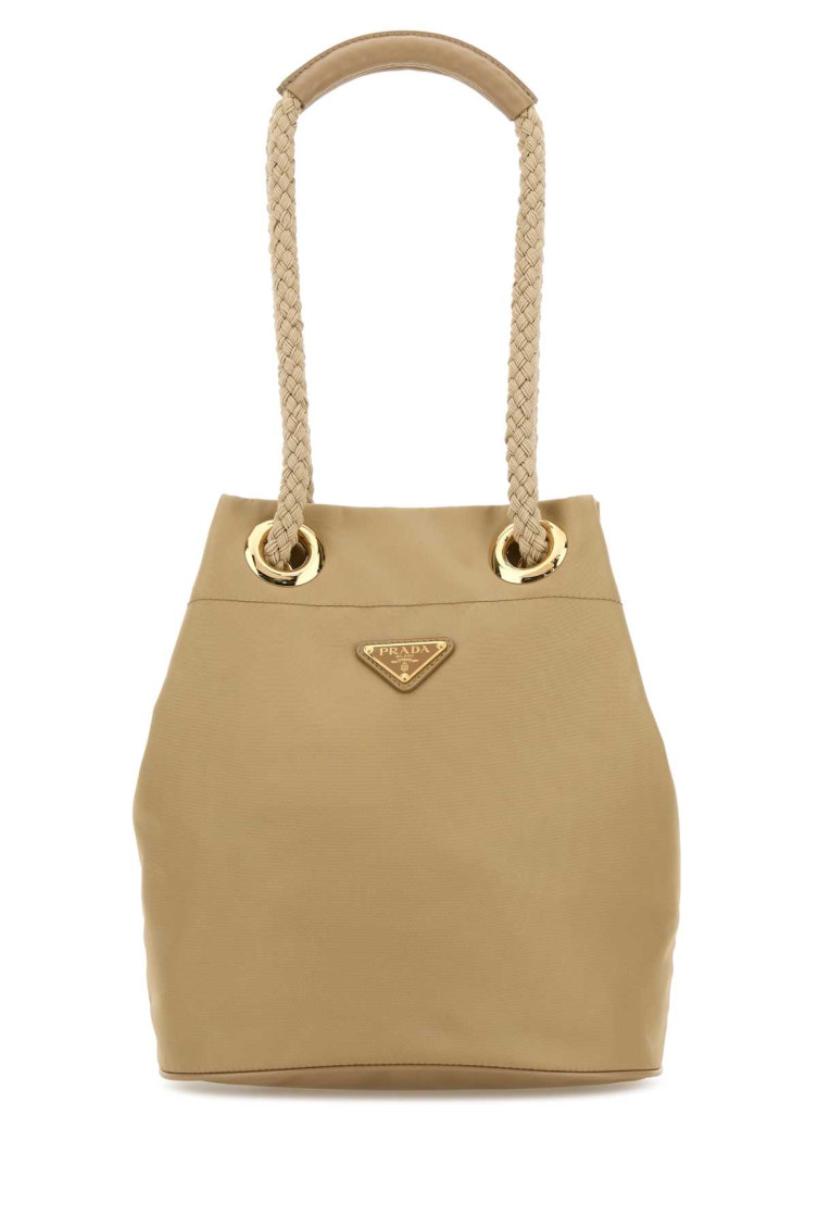 Prada Light Brown Mariner Bucket Bag In Brown