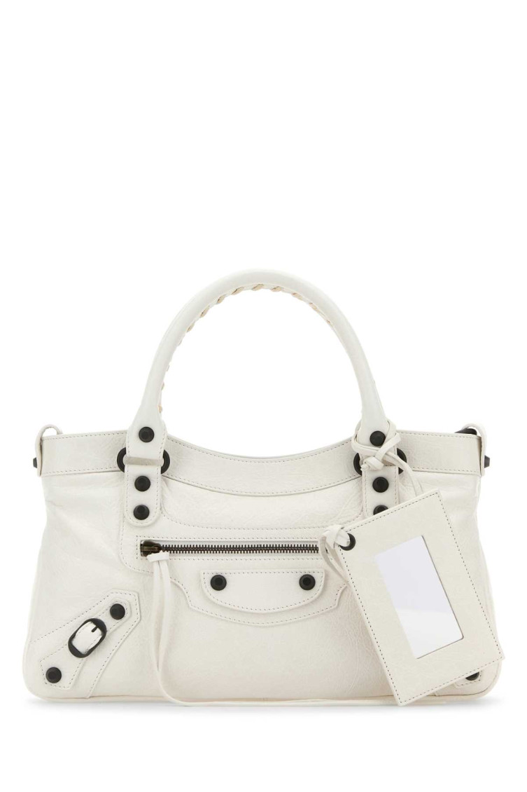 Balenciaga White Le City Satchel