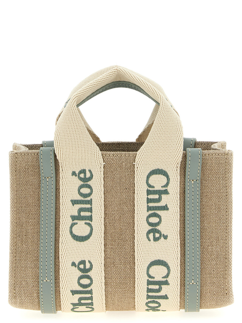 Chloé Natural Woody Mini Tote In Brown