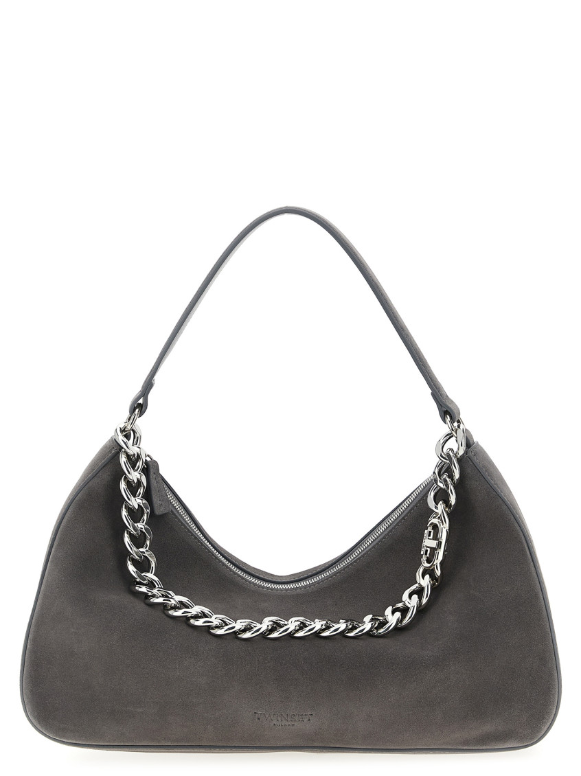 Twinset Liliane Medium Shoulder Bag In Gray